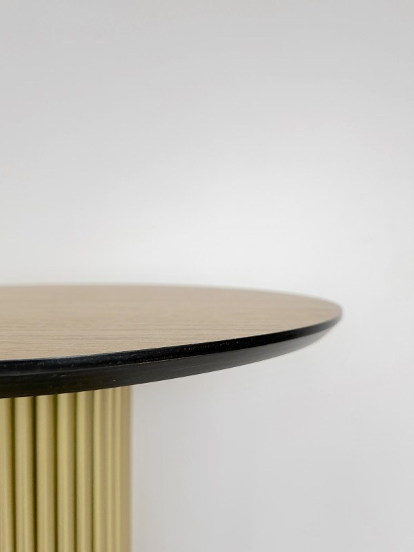 Столешница Фанера, диаметр 600, цвет - Дуб Рустик, черный торец